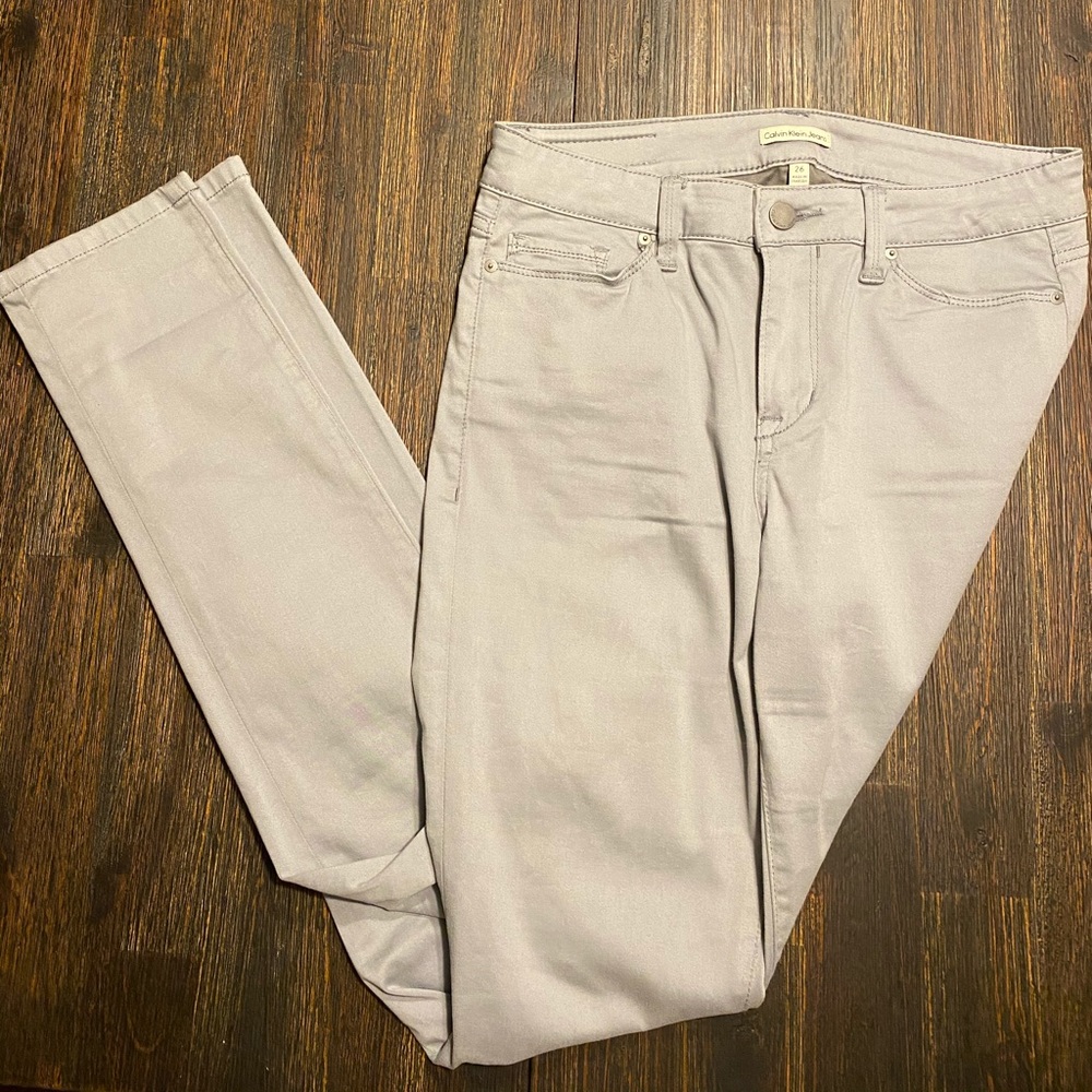 Gray Calvin Klein soft jeans